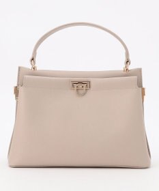 ANY SIS 【2WAY】スクエアミディトート バッグ ライトグレー