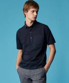 JOSEPH ABBOUD クールビズ【オリジナルオーガニックコットン使用・日本素材】JOEコットンサッカー ポロシャツ