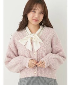 earth music&ecology ラメスラブニットカーディガン