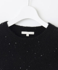 自由区 【アンサンブル対応・洗える】スパンコールプルオーバー ニット