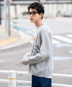 WEGO スプレーグラフィックニットプルオーバー