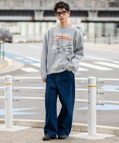 WEGO スプレーグラフィックニットプルオーバー