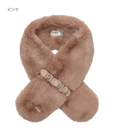 MOONBAT FURLA フェイクファーくしゅくしゅリボンマフラー
