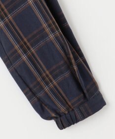 J.PRESS LADIES 【洗える】綿セルロースクリアチェック ボリューム袖 ブラウス