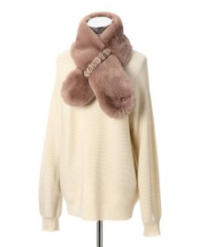 MOONBAT FURLA フェイクファーくしゅくしゅリボンマフラー