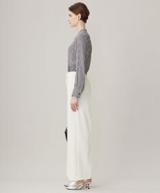 ICB 【接触冷感・UVケア・速乾・洗える】BackSatinAmunzen バンドカラーブラウス