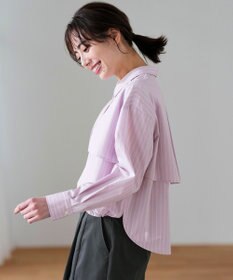 ANY SIS クロップドヨークハオリ シャツ