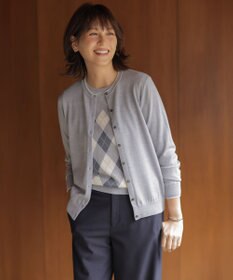 J.PRESS LADIES ジョーゼット裏起毛 ワイド パンツ