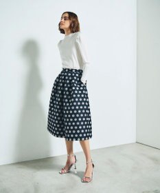 GRACE CONTINENTAL ラメドットジャガードスカート