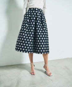 GRACE CONTINENTAL ラメドットジャガードスカート