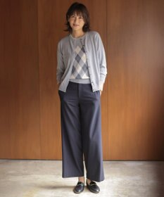 J.PRESS LADIES ジョーゼット裏起毛 ワイド パンツ