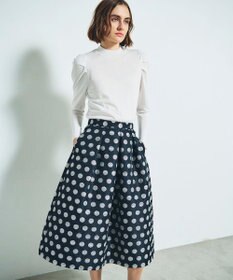 GRACE CONTINENTAL ラメドットジャガードスカート