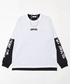 WEGO 【2点セット】アクセ付きアンサンブルグラフィックT（長袖）