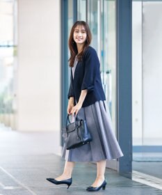 Tiaclasse 【洗える】ダブルラインフレアワンピース