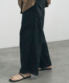 UNFILO L 【ウエストゴム】ボタニカル エンブロイダリー パンツ