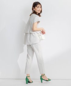 組曲 S 【吸湿・冷感・UVケア】ジョーゼットジャージーバックフリル Tブラウス