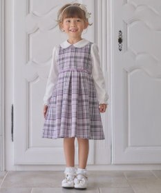 ANY KIDS チェック ジャンパースカート