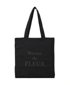 Maison de FLEUR ブランドロゴ刺繍ジャカードスクエアトート