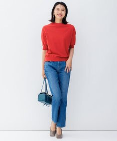 23区 S 【洗える/アンサンブル対応】ヴィスコースストレッチ 半袖 ニット