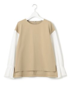 23区 L 【洗える】コンビネーション キャンディースリーブ カットソー