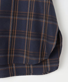 J.PRESS LADIES 【洗える】綿セルロースクリアチェック ボリューム袖 ブラウス