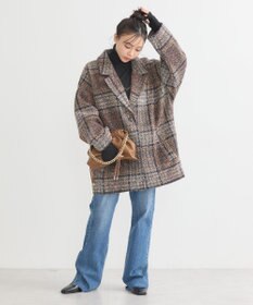 earth music&ecology オーバーテーラードジャケット　チェック