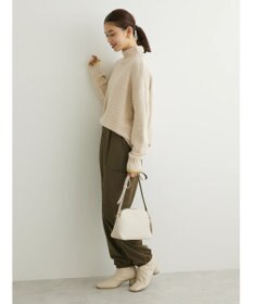 Green Parks 袖ラインカノコ編みニットプルオーバー