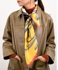 Marca 【伝統横濱スカーフ】鞍とベルト 大判 シルクスカーフ