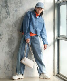 Green Parks ショート丈デニムシャツ