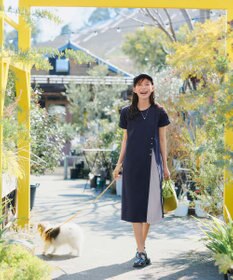 Tiaclasse 【UVケア・接触冷感】”あまラク” アシメプリーツカットソーワンピース