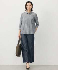 J.PRESS LADIES L 【洗える】ウォッシャブルキュプラツイル シャツ