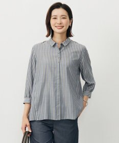 J.PRESS LADIES L 【洗える】ウォッシャブルキュプラツイル シャツ