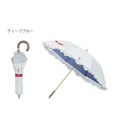 MOONBAT 【遮光/晴雨兼用日傘】POLO RALPH LAUREN（ポロラルフローレン）折りたたみ日傘 ストライプフリル 遮熱 遮光 UV