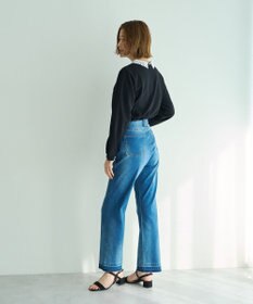 YECCA VECCA カットオフストレッチデニムパンツ