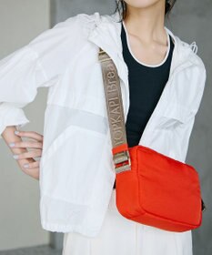 TOPKAPI 【Breath TOPKAPI】Freely フリーリー ナイロン ロゴテープ  スクエア ショルダーバッグ