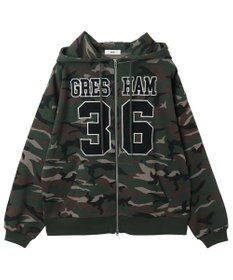 WEGO ナンバリングビッグジップパーカー