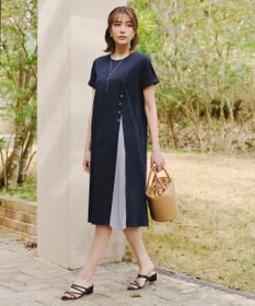 Tiaclasse 【UVケア・接触冷感】”あまラク” アシメプリーツカットソーワンピース