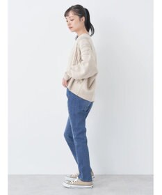 earth music&ecology ベロアモールケーブルカーディガン