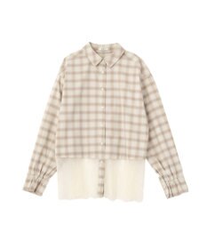 earth music&ecology 【予約】適ON レースヘムシャツ