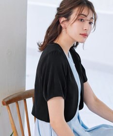 Tiaclasse 【洗える】大人上品なタックパフスリーブボレロ