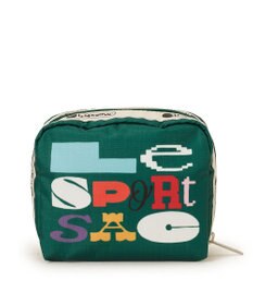 LeSportsac SQUARE COSMETIC/LSSタイポグラフィコスメティック
