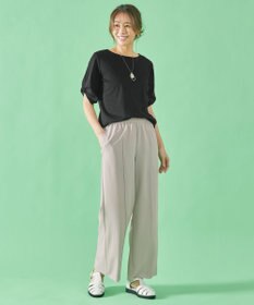 ANY 【洗濯機可・ウエストゴム】楽映えワイドパンツ