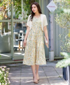 Tiaclasse 【洗える】大人上品なタックパフスリーブボレロ