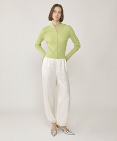 GRACE CONTINENTAL リブニットzipトップ