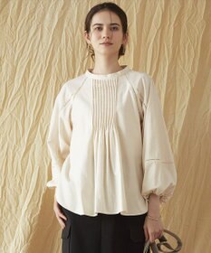 23区 【SLOW/一部店舗限定】ウォッシュドコットンストレッチ ブラウス