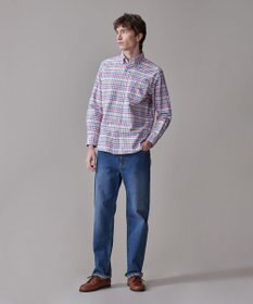 J.PRESS MEN コットンオックス マルチチェック シャツ / ボタンダウン