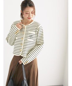 Te chichi レタードポケットジャケットカーディガン