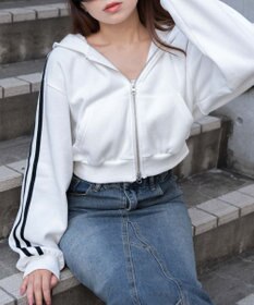 WEGO 【あったか】裏起毛Wジップショートパーカー