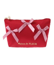 Maison de FLEUR リボンサテンポーチ