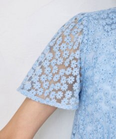 Tiaclasse 【洗える】チュールレースブラウス